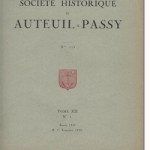 Bulletin n° 113 de la Société d'Histoire d'Auteuil et de Passy