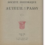 Bulletin n° 114 de la Société d'Histoire d'Auteuil et de Passy