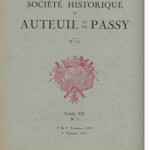 Bulletin n° 115 de la Société d'Histoire d'Auteuil et de Passy
