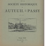 Bulletin n° 118 de la Société d'Histoire d'Auteuil et de Passy