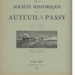 Bulletin n° 119 de la Société d'Histoire d'Auteuil et de Passy