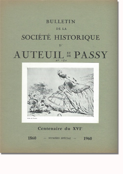 Bulletin n° 120 de la Société d'Histoire d'Auteuil et de Passy