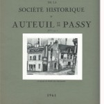 Bulletin n° 121 de la Société d'Histoire d'Auteuil et de Passy