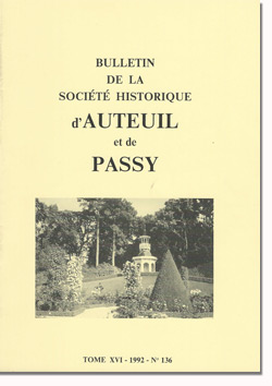 Bulletin n° 136 de la Société d'Histoire d'Auteuil et de Passy