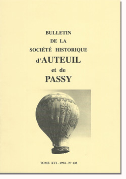 Bulletin n° 138 de la Société d'Histoire d'Auteuil et de Passy