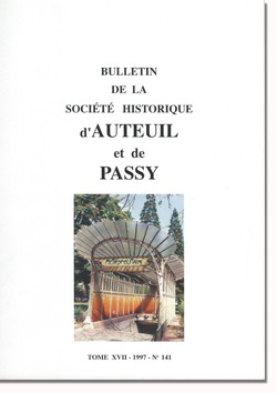 Bulletin n° 141 de la Société d'Histoire d'Auteuil et de Passy