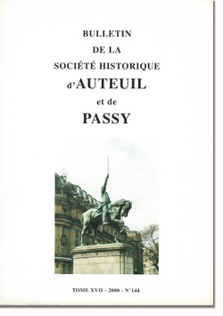 Bulletin n° 144 de la Société Historique d'Auteuil et de Passy