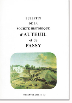 Bulletin n° 145 de la Société Historique d'Auteuil et de Passy