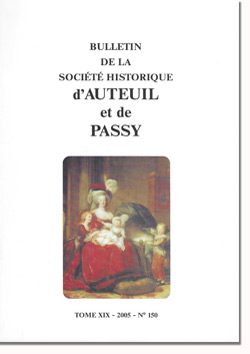 Bulletin n° 150 de la Société Historique d'Auteuil et de Passy
