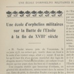 Une école d’orphelins militaires sur la Butte de l’Étoile à la fin du XVIIIe siècle