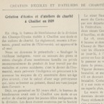 Création d'écoles et d'ateliers de charité à Chaillot en 1809