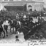 Leurs majestés le Roi et la Reine d'Italie à Paris, gare du Bois de Boulogne (1903)