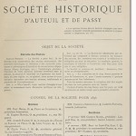 Bulletin n° 15 de la Société d'Histoire d'Auteuil et de Passy