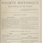 Bulletin n° 16 de la Société d'Histoire d'Auteuil et de Passy