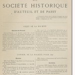 Bulletin n° 17 de la Société d'Histoire d'Auteuil et de Passy