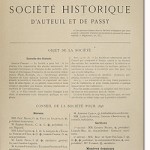 Bulletin n° 22 de la Société d'Histoire d'Auteuil et de Passy