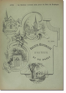 Bulletin n° 23 de la Société d'Histoire d'Auteuil et de Passy