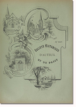 Bulletin n° 24 de la Société d'Histoire d'Auteuil et de Passy