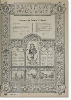 Bulletin n° 38 de la Société d'Histoire d'Auteuil et de Passy