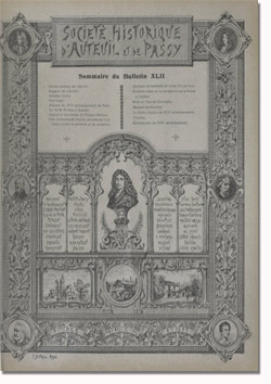 Bulletin n° 42 de la Société d'Histoire d'Auteuil et de Passy