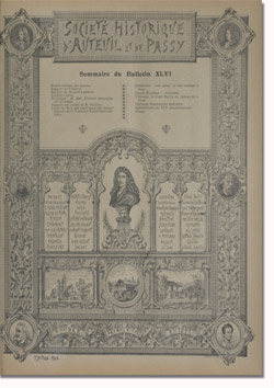 Bulletin n° 46 de la Société d'Histoire d'Auteuil et de Passy