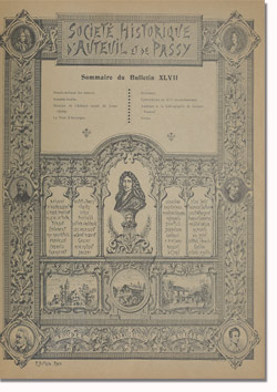 Bulletin n° 47 de la Société d'Histoire d'Auteuil et de Passy