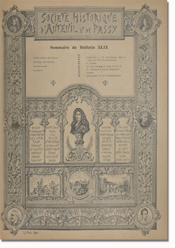 Bulletin n° 49 de la Société d'Histoire d'Auteuil et de Passy