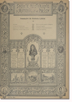 Bulletin n°68 de la Société d'Histoire d'Auteuil et de Passy