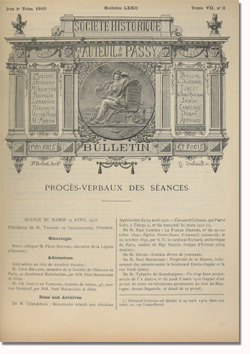 Bulletin n°72 de la Société d'Histoire d'Auteuil et de Passy