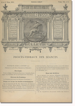 Bulletin n°74 de la Société d'Histoire d'Auteuil et de Passy