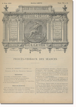 Bulletin n°77 de la Société d'Histoire d'Auteuil et de Passy