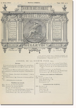 Bulletin n°83 de la Société d'Histoire d'Auteuil et de Passy