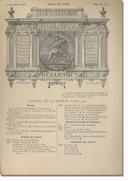 Bulletin n°91-92 de la Société d'Histoire d'Auteuil et de Passy