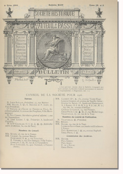 Bulletin n°94 de la Société d'Histoire d'Auteuil et de Passy