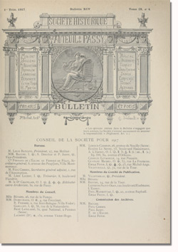 Bulletin n°95 de la Société d'Histoire d'Auteuil et de Passy