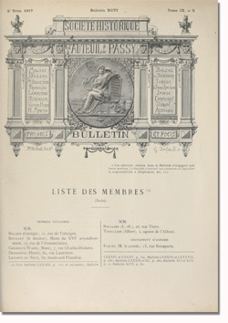 Bulletin n°96 de la Société d'Histoire d'Auteuil et de Passy