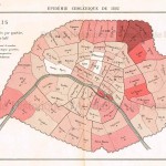 Paris. Proportion des décès par quartier, pour 10.000 habitants.