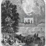Feu d'artifice tiré au Trocadéro le 13 mai 1852.