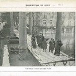 Inondations de Paris en 1910 - Passerelle établie Quai de Passy