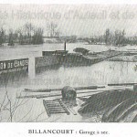 Billancourt : garage à sec durant les inondations de 1910