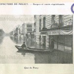 Préfecture de police. - Barques et canots réquisitionnés. Quai de Passy (photographie).