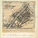 Les inondations des quartiers de Passy et de Javel (plan). Journal La Patrie du 1er février 1910.