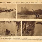 L'inondation à Paris : les quais de la Seine envahis par les eaux (article de presse).