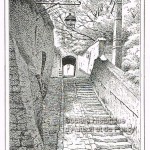 Le passage des Eaux rue Raynouard en 1882.