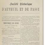 Bulletin n° 2 de la Société d'Histoire d'Auteuil et de Passy