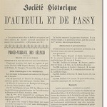 Bulletin n° 3 de la Société d'Histoire d'Auteuil et de Passy