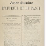 Bulletin n° 5 de la Société d'Histoire d'Auteuil et de Passy