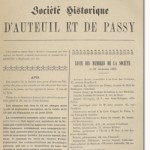 Bulletin n° 6 de la Société d'Histoire d'Auteuil et de Passy