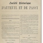 Bulletin n° 7 de la Société d'Histoire d'Auteuil et de Passy