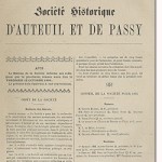 Bulletin n° 8 de la Société d'Histoire d'Auteuil et de Passy